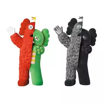 Набор виниловых фигурок Kaws Kachamukku, зеленый/красный/черно-серый