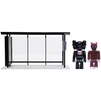 Набор виниловых фигурок KAWS x Medicom Bus Stop Series Volume 1, 2 фигурки, черный/красный/фиолетовый