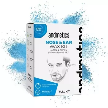 Набор воска для носа и ушей, 50 г воска, 15 аппликаторов, Andmetics