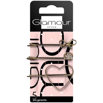 Набор заколок для волос 2 Glamour, 3 шт/1 комплект