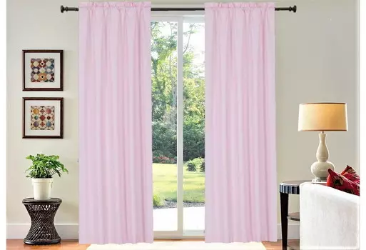 Набор занавесок R64, розовый