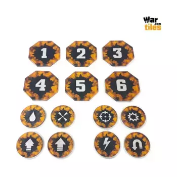 Набор жетонов Kill Team — Культ пришельцев, War Tiles - Markers, Rulers, & Tokens