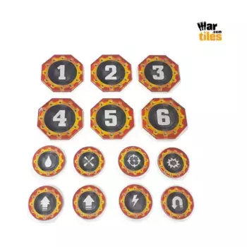 Набор жетонов Kill Team — Механика, War Tiles - Markers, Rulers, & Tokens