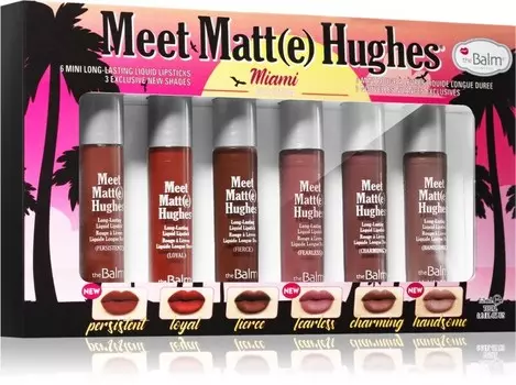 Набор жидких помад (для стойкого эффекта) theBalm Meet Matt(e) Hughes Mini Kit Miami