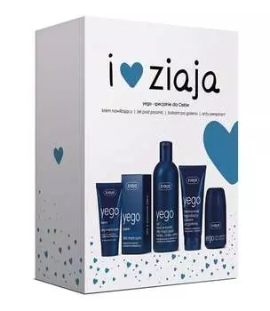 Набор Ziaja Yego, антиперспирант+крем+гель+бальзам, 60мл+50мл+300мл+75мл