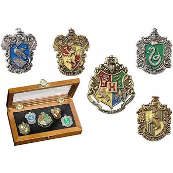Набор значков факультетов Хогвартса The Noble Collection Harry Potter, 5 предметов