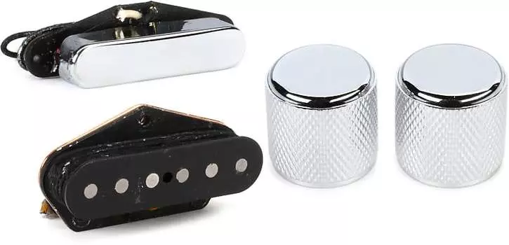 Набор звукоснимателей Fender Original Vintage Telecaster, состоящий из 2 предметов, с ручками Fender Telecaster/Precision Bass с накаткой 0991366000=1 0992119000=1