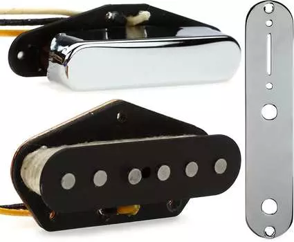 Набор звукоснимателей Fender Texas Special Telecaster, состоящий из двух частей, с панелью управления Fender Telecaster — хром 0992121000=1 0992058000=1