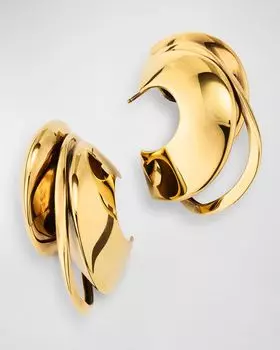 Наборные серьги из латуни Alexander McQueen, цвет Giallohava