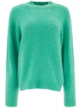Начесанный свитер Auralee, зеленый