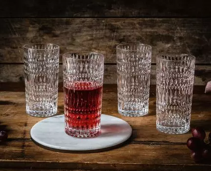 NACHTMANN Чашки для лонг-дринков, этнические, 434 мл, набор из 4 шт, прозрачный