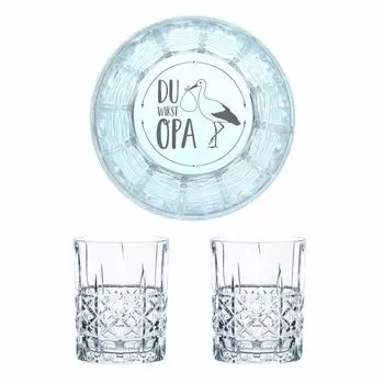 Nachtmann Стакан для виски с гравировкой «Ты будешь дедушкой», набор бокалов для виски, гравировка, подарок, хрустальный бокал, 345 мл, набор из 2 шт