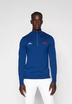 Национальная сборная NATHANIEL HALF ZIP SWEATER J.LINDEBERG Sports, темно-синий
