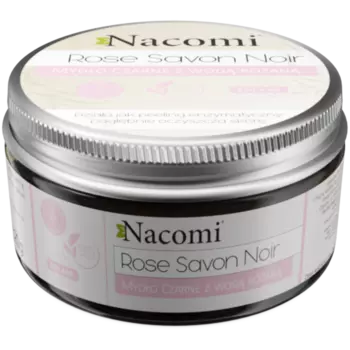 Nacomi Rose Savon Noir черное мыло с розовой водой, 125 г