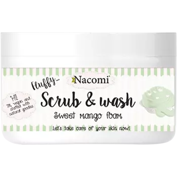 Nacomi Sweet Mango пенка для пилинга и умывания с ароматом сладкого манго, 180 г