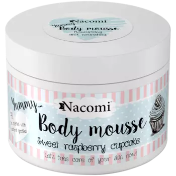 Nacomi Sweet Raspberry Cup питательный мусс для тела малина, 180 мл