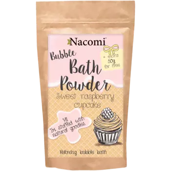 Nacomi Sweet Raspberry cupcake порошок для ванн с ароматом малинового кекса, 100 г