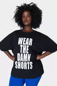 Надень футболку с чертовыми шортами Sweaty Betty, черный