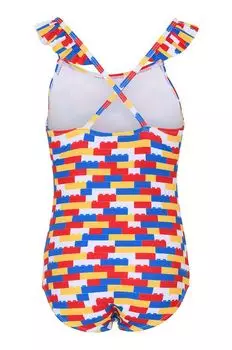 Надеть детский костюм Lego, красный