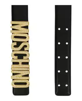 Надпись-логотип, украшенная кристаллами Moschino, цвет Fantasy Print Black