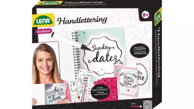 Надпись от руки, большая складная коробка Lena