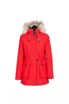 Надпись: Водонепроницаемая парка Trespass, красный