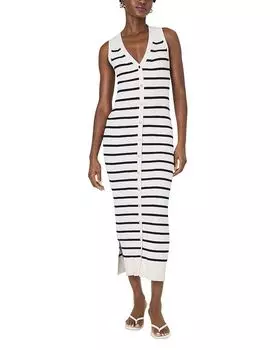 Надя Полосатое трикотажное платье FRENCH CONNECTION, белый