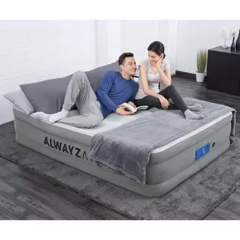 Надувная двуспальная кровать Bestway Pavillo AlwayzAire Comfort 203 x 152 x 46 см, Серый