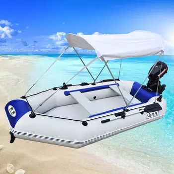 Надувная лодка на 4 человека Hanglang, 260х120см, белый/синий