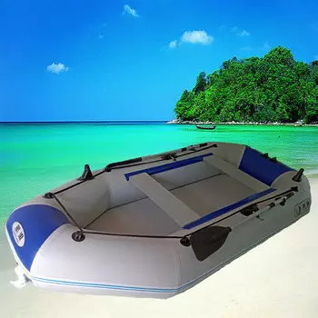 Надувная лодка на 4 человека Hanglang, белый/синий