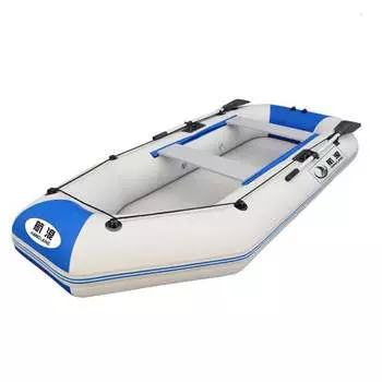 Надувная лодка на 4 человека Hanglang, белый/синий