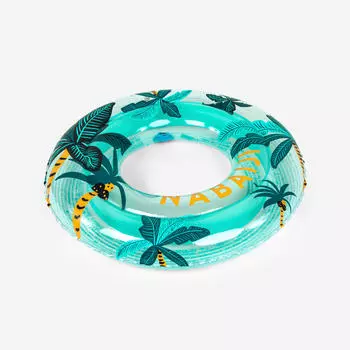 Надувной круг для бассейна 65 см - "Пальмы" прозрачный Nabaiji