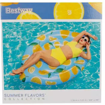 Надувной матрас Bestway Lemon Junior 176 x 122 см винил синий/желтый, синий