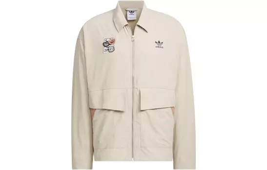 NAGABA Куртка мужская кремовая/оранжевая Adidas Originals, кремовый/оранжевый