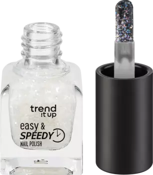 Нагеллак Easy Speedy 470 Прозрачный с дуохромным глиттером 6 мл trend !t up