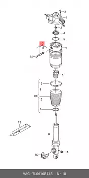 Нагнетательный клапан VALVE ASSY, OIL CHECK 7L0616814B VAG