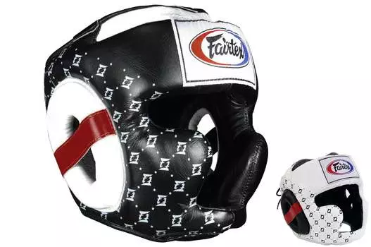Наголовник Fairtex HG10 Super Sparring, черный / белый