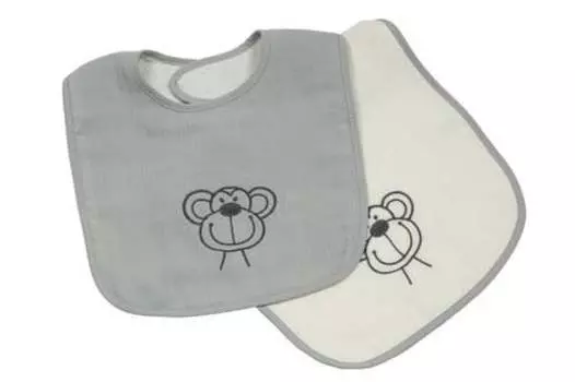 Нагрудник Bebe'S Collection, кремовый/серый