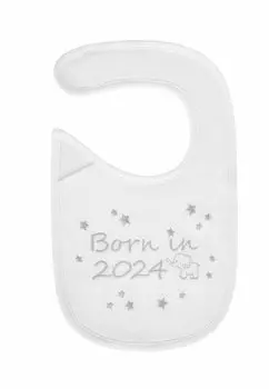 Нагрудник BORN IN 2024 EMBROIDERED REGULAR FIT JoJo Maman Bb, цвет white