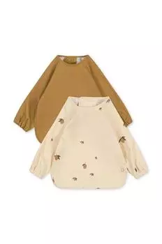 Нагрудник для новорожденного, 2 шт. Konges Sljd, бежевый