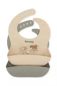 Нагрудник для новорожденного, 2 шт. Konges Sljd, синий