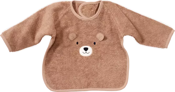 Нагрудник с рукавами и мотивом медведя коричневый 1 шт. ALANA