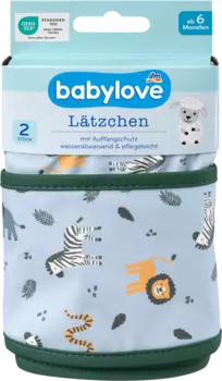 Нагрудник зеленый 2 шт. babylove