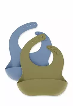 Нагрудники 2 PACK SOLID mikk-line, цвет fadeddenim driedherb