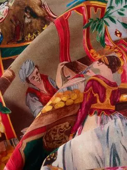 Нагрудный платок из шелковой саржи с принтом Waterseller RUBINACCI, черный