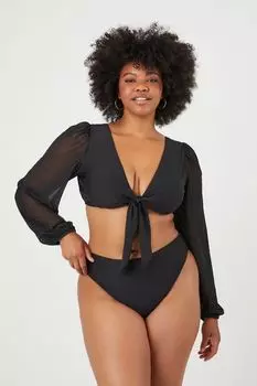 Нахальные плавки бикини больших размеров Forever 21, черный