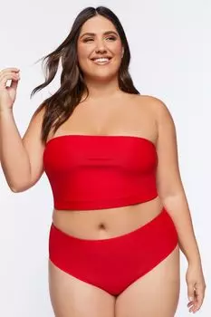 Нахальные плавки бикини больших размеров Forever 21, красный