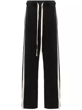 Nahmias брюки-джоггеры с аппликацией из полос по бокам, черный