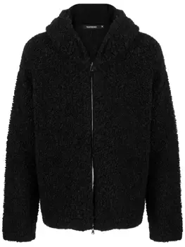 Nahmias пальто с капюшоном и надписью, черный