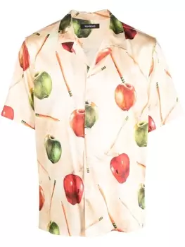 Nahmias шелковая футболка с принтом, нейтральный цвет